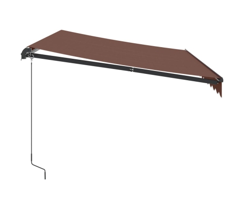 Toldo retráctil manual marrón 350x250 cm