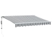 Toldo retráctil automático gris antracita y blanco 300x250 cm