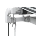 Toldo retráctil automático gris antracita y blanco 300x250 cm