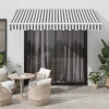 Toldo retráctil automático luz LED antracita blanco 300x250 cm