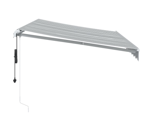 Toldo retráctil automático luz LED antracita blanco 350x250 cm