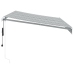 Toldo retráctil automático luz LED antracita blanco 350x250 cm