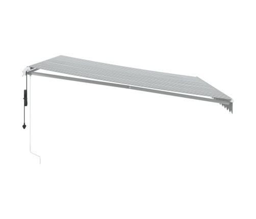 Toldo retráctil automático luz LED antracita blanco 450x300 cm