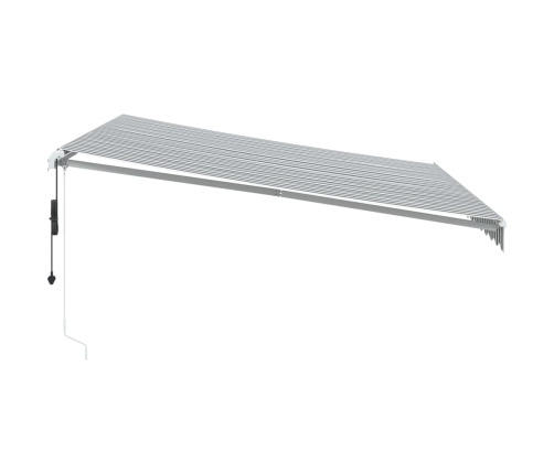 Toldo retráctil automático gris antracita y blanco 400x350 cm