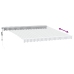 Toldo retráctil automático gris antracita y blanco 400x350 cm