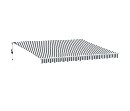 Toldo retráctil automático gris antracita y blanco 450x350 cm