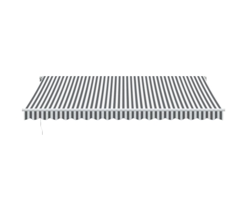 Toldo retráctil automático gris antracita y blanco 450x350 cm