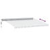 Toldo retráctil automático gris antracita y blanco 450x350 cm
