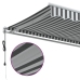 Toldo retráctil automático gris antracita y blanco 450x350 cm