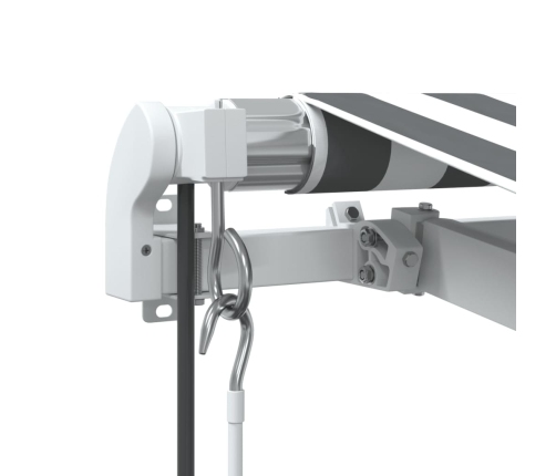 Toldo retráctil automático gris antracita y blanco 450x350 cm