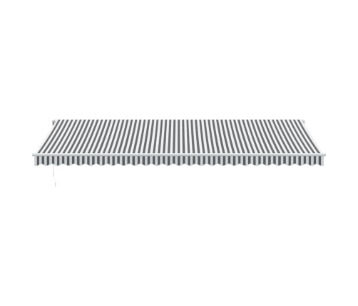 Toldo retráctil automático gris antracita y blanco 600x350 cm