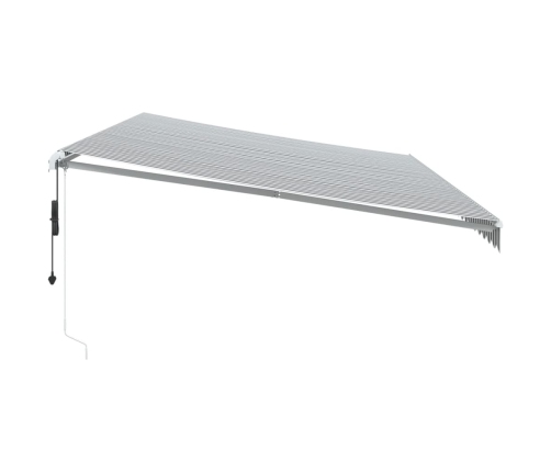 Toldo retráctil automático gris antracita y blanco 600x350 cm