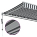 Toldo retráctil automático gris antracita y blanco 600x350 cm