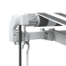 Toldo retráctil automático gris antracita y blanco 600x350 cm
