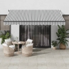 Toldo retráctil manual gris antracita y blanco 400x350 cm