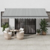 Toldo retráctil manual gris antracita y blanco 450x350 cm