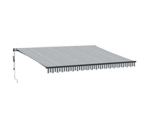 Toldo retráctil automático gris antracita y blanco 450x350 cm