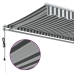 Toldo retráctil automático gris antracita y blanco 400x300 cm