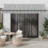 Toldo retráctil aluminio y tela antracita y blanco 3,5x2,5 m