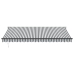 Toldo retráctil aluminio y tela gris antracita y blanco 4,5x3 m