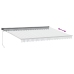 Toldo retráctil aluminio y tela gris antracita y blanco 4,5x3 m