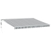 Toldo retráctil aluminio y tela gris antracita y blanco 4,5x3 m