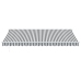 Toldo retráctil aluminio y tela gris antracita y blanco 4,5x3 m