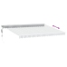 Toldo retráctil aluminio y tela gris antracita y blanco 4,5x3 m