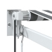 Toldo retráctil aluminio y tela gris antracita y blanco 4,5x3 m