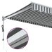 Toldo retráctil aluminio y tela gris antracita y blanco 4,5x3 m