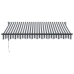 Toldo retráctil aluminio y tela gris antracita y blanco 3x2,5 m