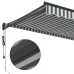 Toldo retráctil aluminio y tela gris antracita y blanco 3x2,5 m