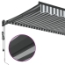 Toldo retráctil aluminio y tela antracita y blanco 3,5x2,5 m