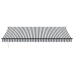Toldo retráctil aluminio y tela gris antracita y blanco 4,5x3 m