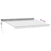 Toldo retráctil aluminio y tela gris antracita y blanco 4,5x3 m