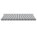 Toldo retráctil aluminio y tela gris antracita y blanco 5x3 m