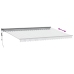 Toldo retráctil aluminio y tela gris antracita y blanco 5x3 m