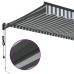 Toldo retráctil aluminio y tela gris antracita y blanco 5x3 m