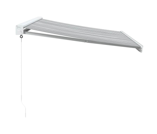 Toldo retráctil aluminio y tela gris antracita y blanco 3x2,5 m