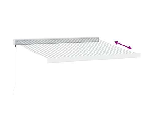 Toldo retráctil aluminio y tela gris antracita y blanco 3x2,5 m