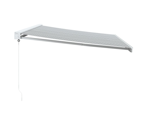 Toldo retráctil aluminio y tela gris antracita y blanco 5x3 m