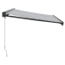 Toldo retráctil aluminio y tela gris antracita y blanco 3x2,5 m