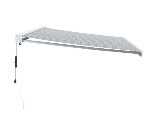 Toldo retráctil aluminio y tela gris antracita y blanco 5x3 m