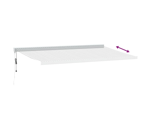 Toldo retráctil aluminio y tela gris antracita y blanco 5x3 m