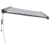 Toldo retráctil aluminio y tela gris antracita y blanco 3x2,5 m