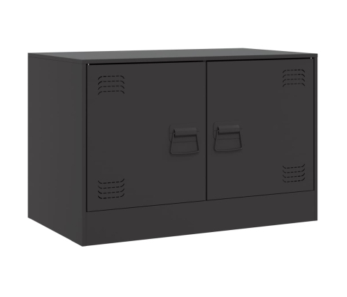 Mueble para TV de acero negro 67x39x44 cm