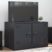 Mueble para TV de acero negro 67x39x44 cm