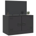 Mueble para TV de acero negro 67x39x44 cm