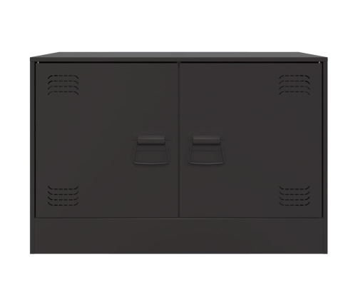 Mueble para TV de acero negro 67x39x44 cm