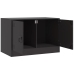 Mueble para TV de acero negro 67x39x44 cm